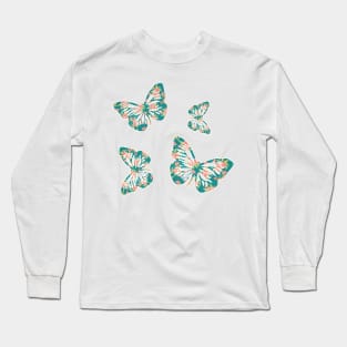 Colorful Butterfly , Cute Light Butterflies Gift Idea Long Sleeve T-Shirt